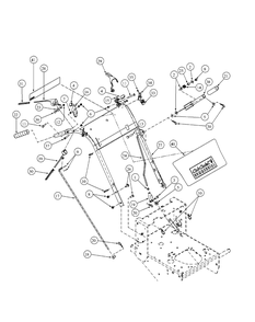 Handle Assembly Diagram and Parts List for G1548 55AE232S750-WAM Cub Cadet Lawn Mower